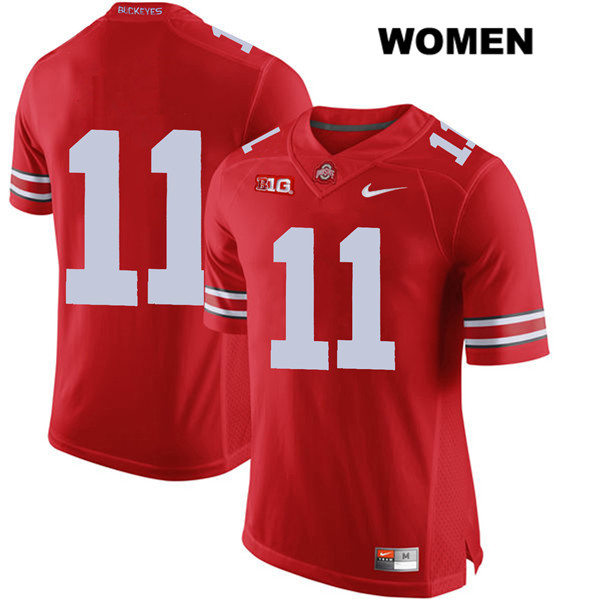 Ohio State Buckeyes Women's Austin Mack #11 Red Authentic Nike No Name College NCAA Stitched Football Jersey SH19Z26QO